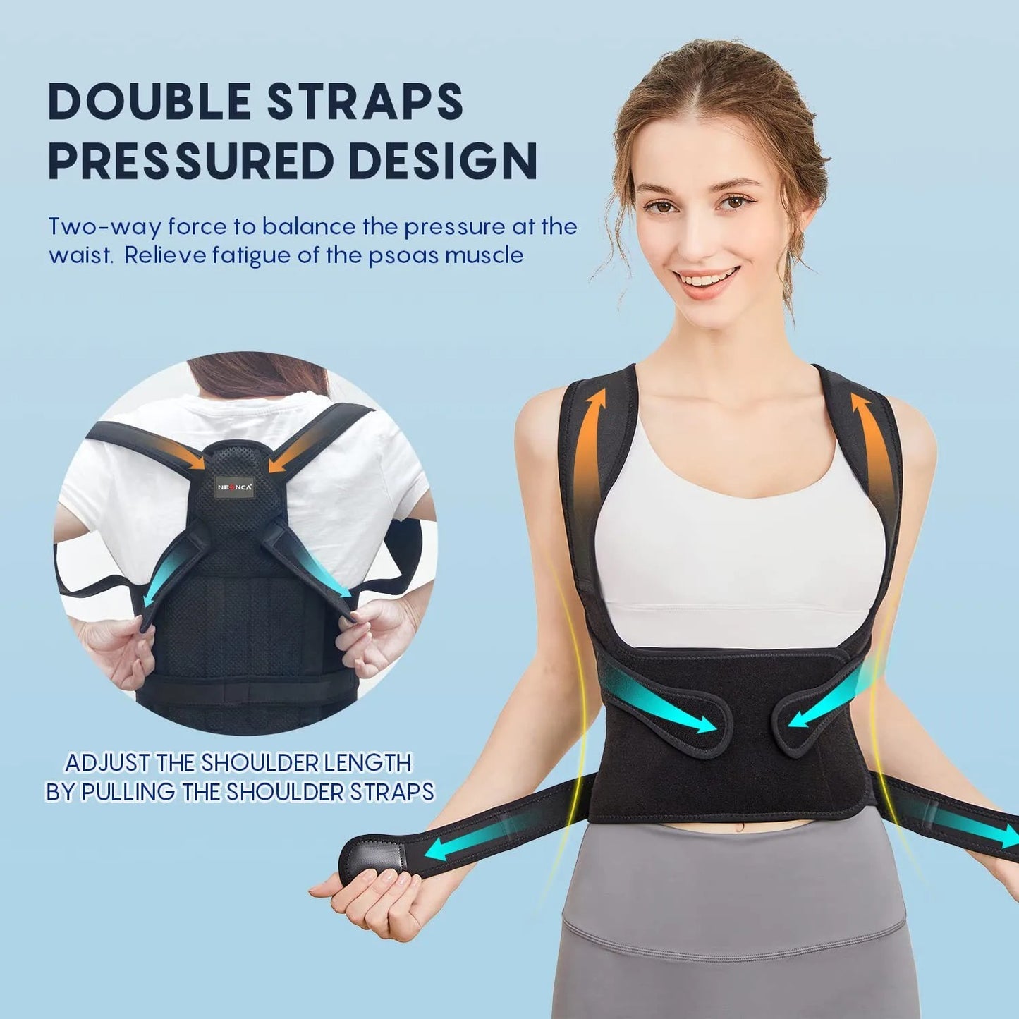 Back Posture Correction Belt for Neck pain, shoulder pain & spine corrector