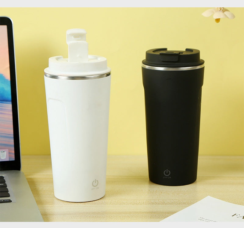 Insulated Coffee Tumblers with Flip Lid 12oz / 17oz, Stainless Steel Travel Coffee Mug Leak Proof, Vacuum Insulated Coffee Mug Reusable Cup, Keeps Cold and Hot for Coffee Tea