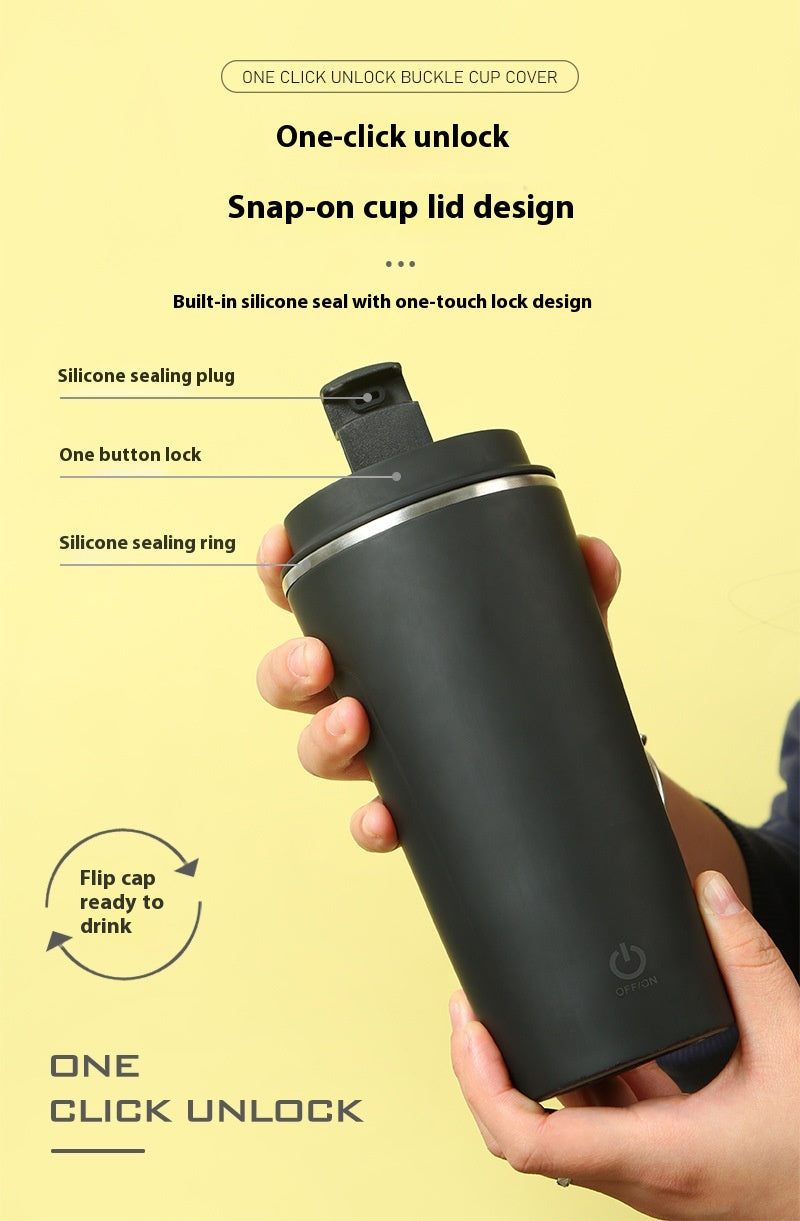 Insulated Coffee Tumblers with Flip Lid 12oz / 17oz, Stainless Steel Travel Coffee Mug Leak Proof, Vacuum Insulated Coffee Mug Reusable Cup, Keeps Cold and Hot for Coffee Tea