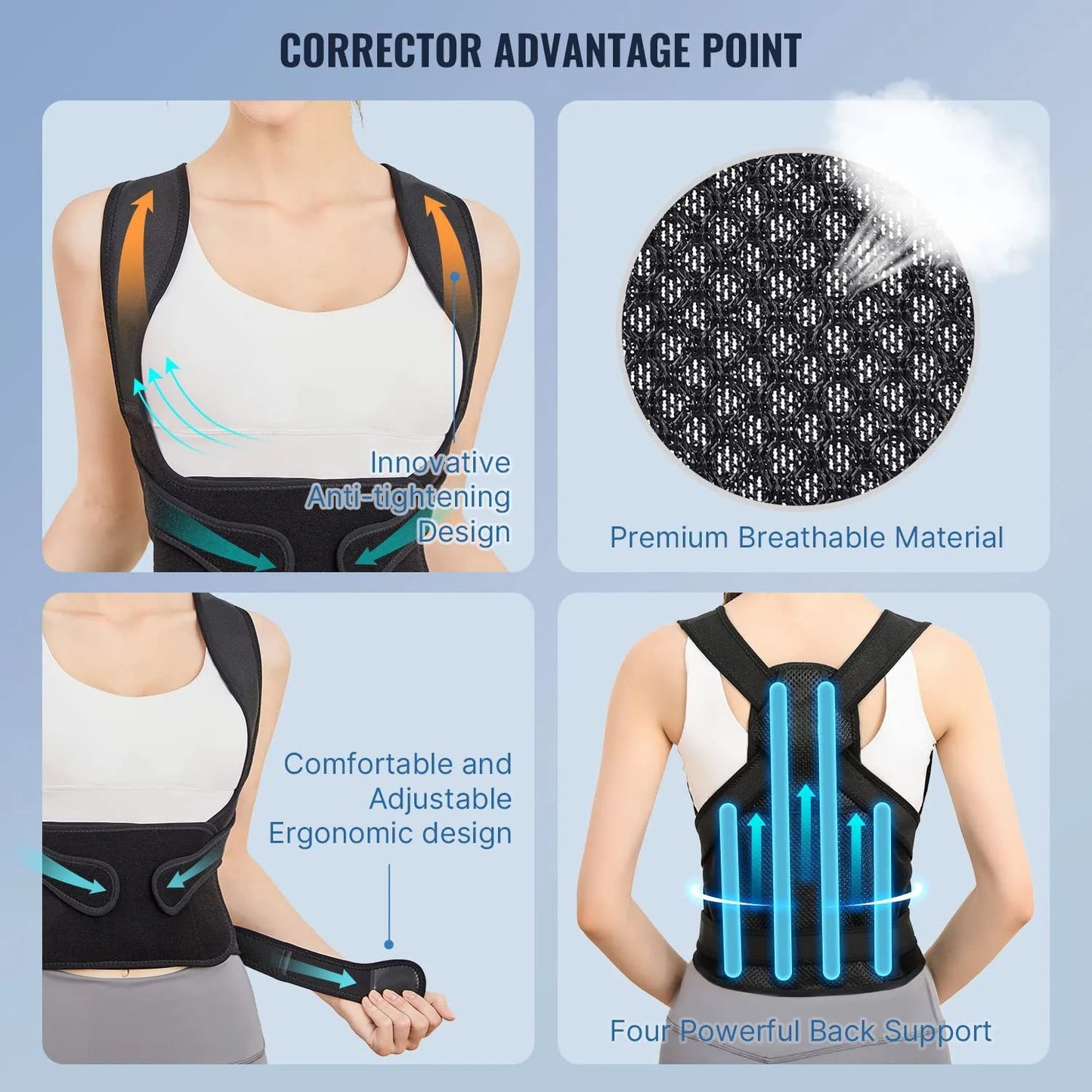 Back Posture Correction Belt for Neck pain, shoulder pain & spine corrector